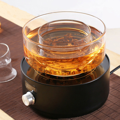 高硼硅玻璃煮茶碗耐高温煮茶锅黑茶普洱煮茶器泡茶器分茶器泡茶碗