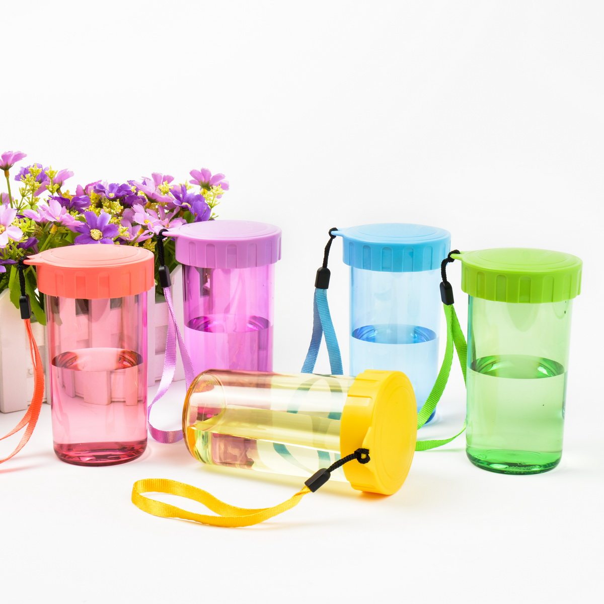 特百惠 310ml雅致随心杯 小莹彩 学生儿童创意塑料水杯 正品特价