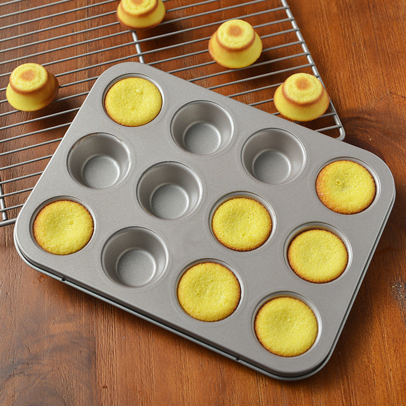 烘焙模具 12连不粘甜甜圈蛋糕模具不粘涂层烤盘小号马芬蛋糕