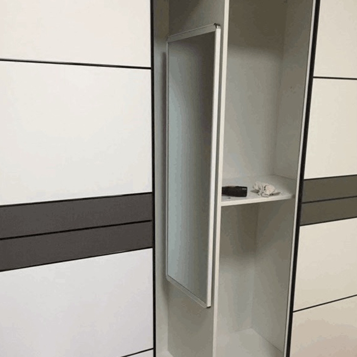 加厚衣柜镜子推拉镜旋转镜伸缩隐藏式内装试衣