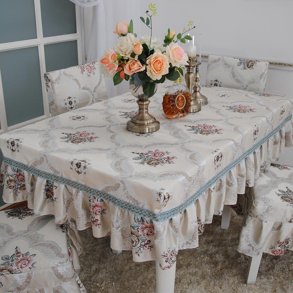 一折欧式桌布高档 奢华_欧式高档奢华餐桌套桌罩布艺桌布西餐套装长