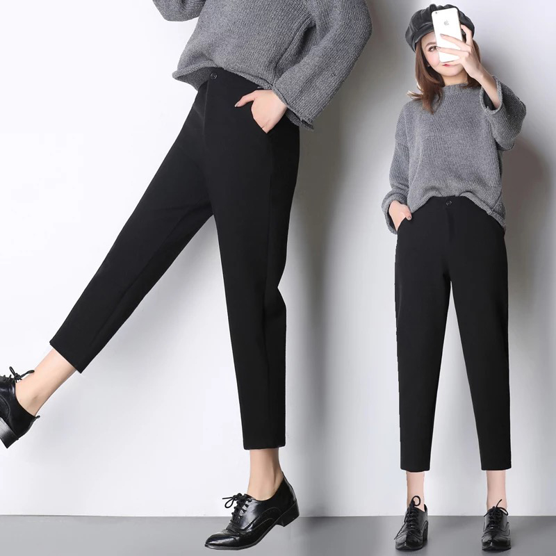 【天天特价】萝卜裤小阔腿裤女休闲哈伦裤女秋款九分宽松大码女裤