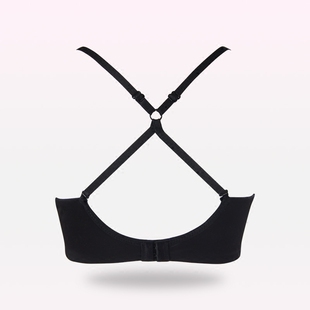 爱歌华夏季无钢圈文胸聚拢性感露背交叉肩带美背少女内衣7203052