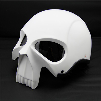 amz哈雷街车盔骷髅头盔重机车跑盔越野盔山地盔摩托车沙滩车全盔