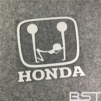 汽车贴纸 恶搞 本田飞度反光车贴 搞笑贴纸 honda本田污车标贴