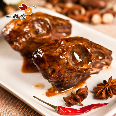 包邮衢州特产三头一掌一粒志香辣兔头4只真空包装9个月保质期