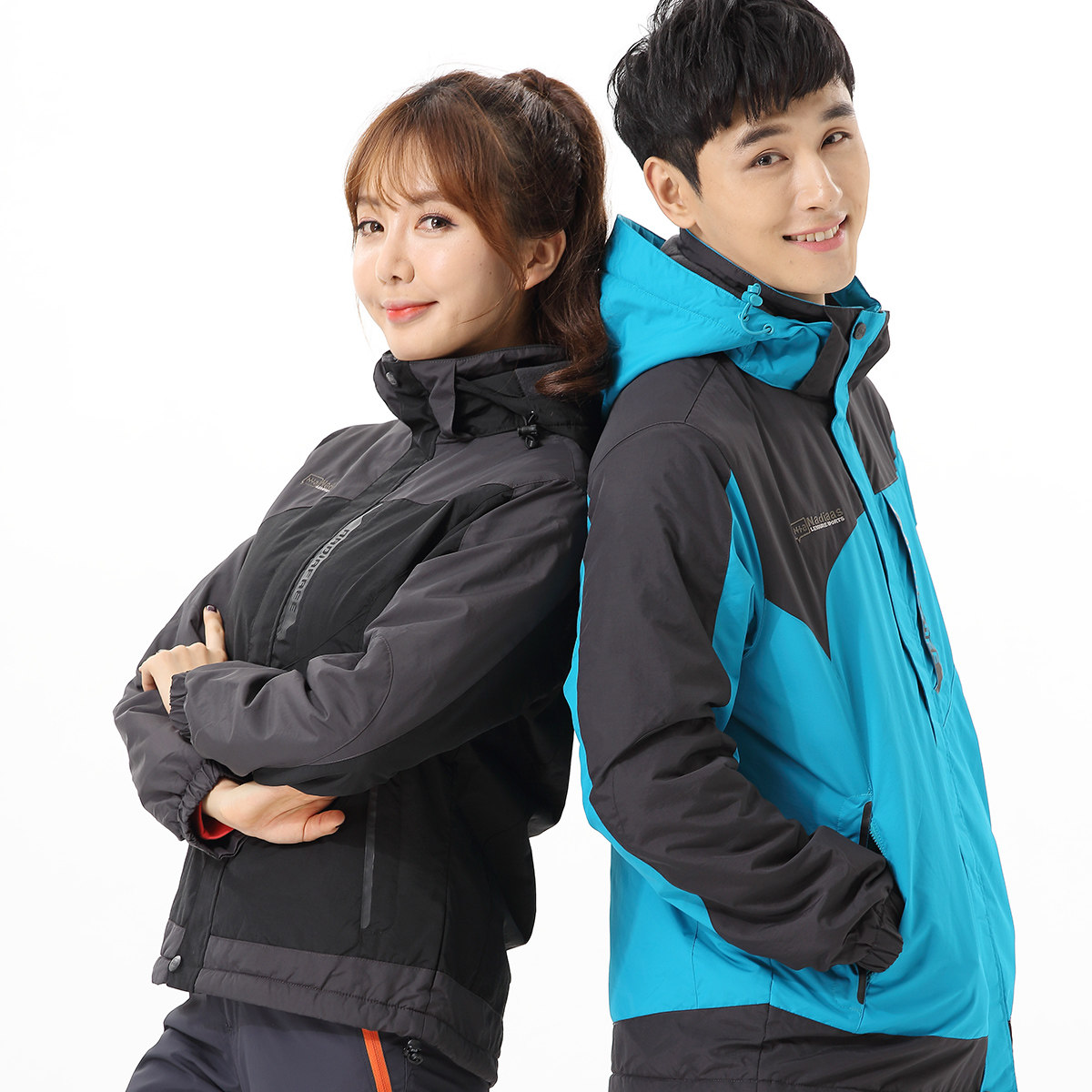 n a纳迪亚休闲棉服男女装情侣装可卸帽棉服gf41366