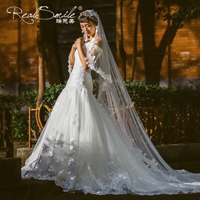 鱼尾 婚纱 拖尾