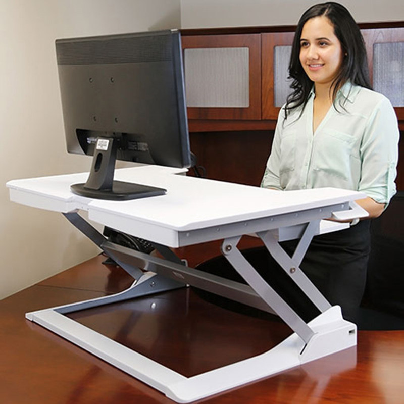 00售出:344件 康能comnenir t2站立式升降电脑桌站立办公桌笔记本升降