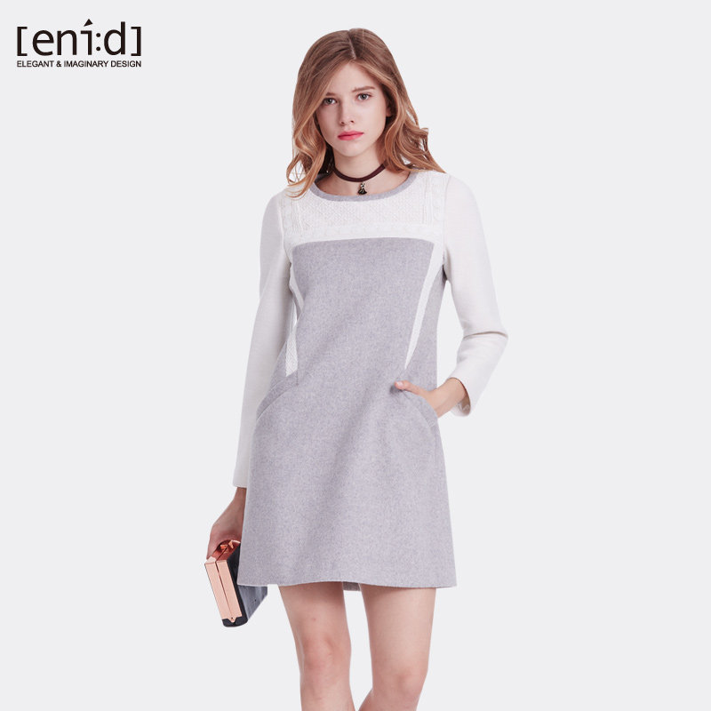 粉丝福利购 女装 连衣裙 enid 新款简约修身显瘦a字裙连衣裙时尚短裙