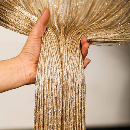 包邮成品简约现代门帘帘隔断装饰挂帘加密玄关窗帘帘子新款线帘_7折