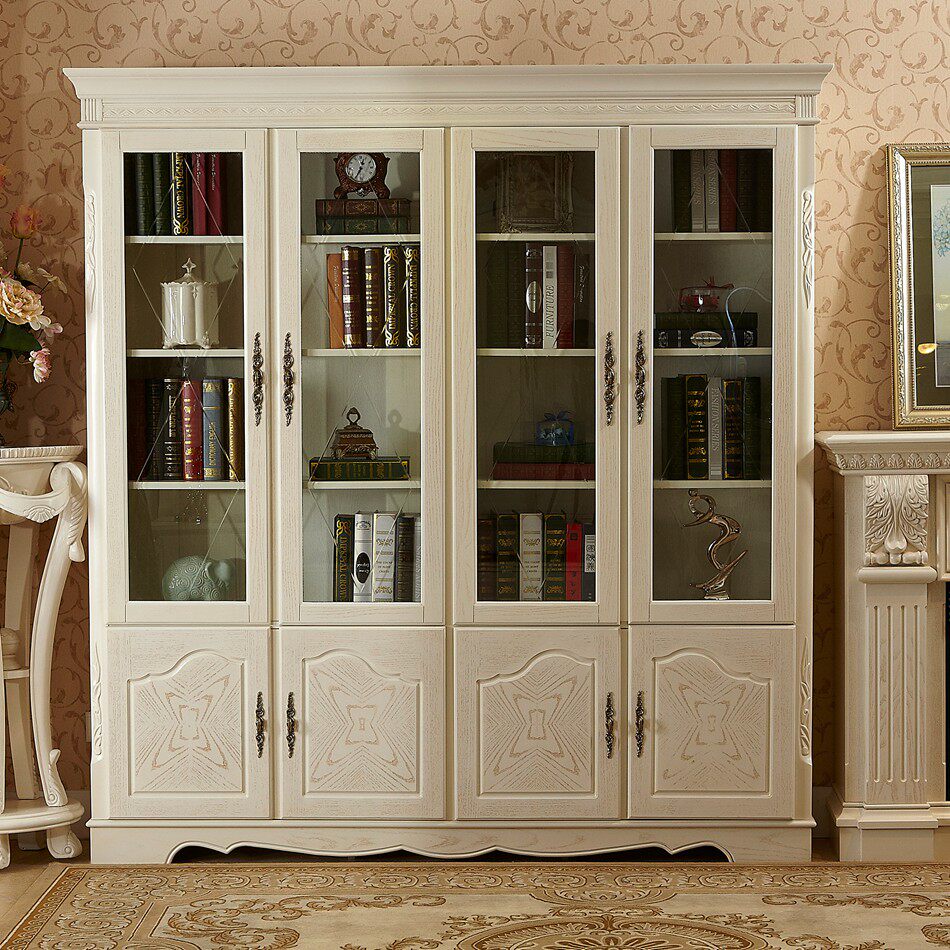 热销欧式书柜白色