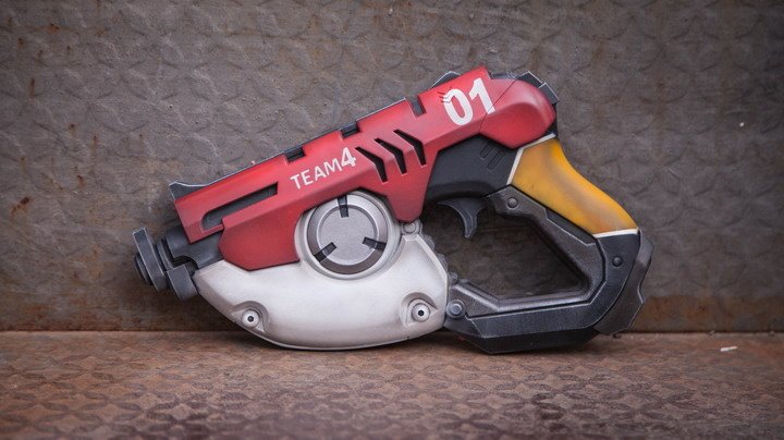 一折守望先锋游戏周边_守望先锋猎空电动连发水弹枪涂装枪dva武器游戏