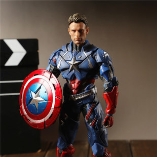 玩悦计划 美国队长多关节超可动人偶手办模型收藏礼物装饰 25cm