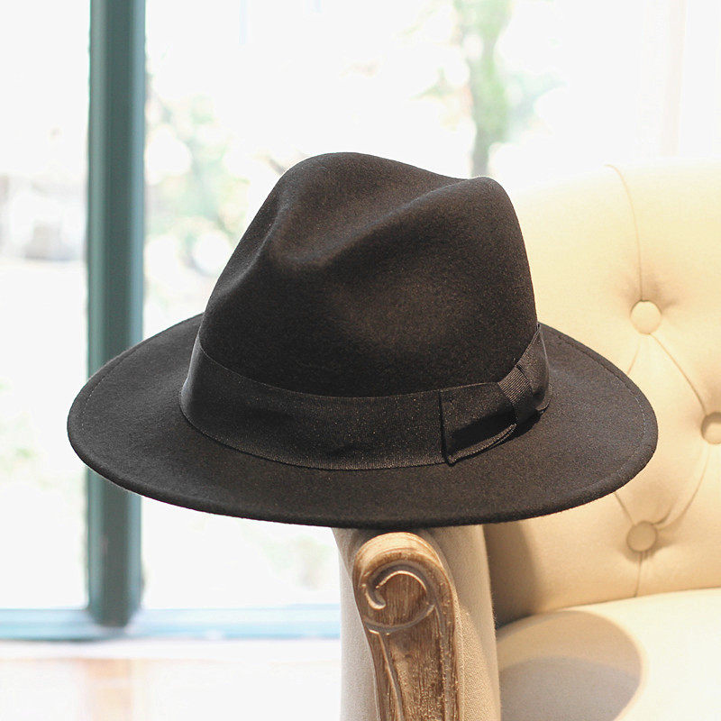 羊毛呢大檐毡帽