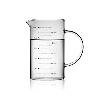 耐热玻璃量杯带刻度儿童牛奶杯家用烘焙毫升杯微波炉量水杯可明火