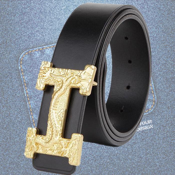 特价男士铜头皮带真皮