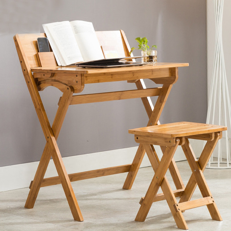 书桌 写字桌 现代简约_创意儿童书桌折叠学习桌 翻盖写字台学生课桌