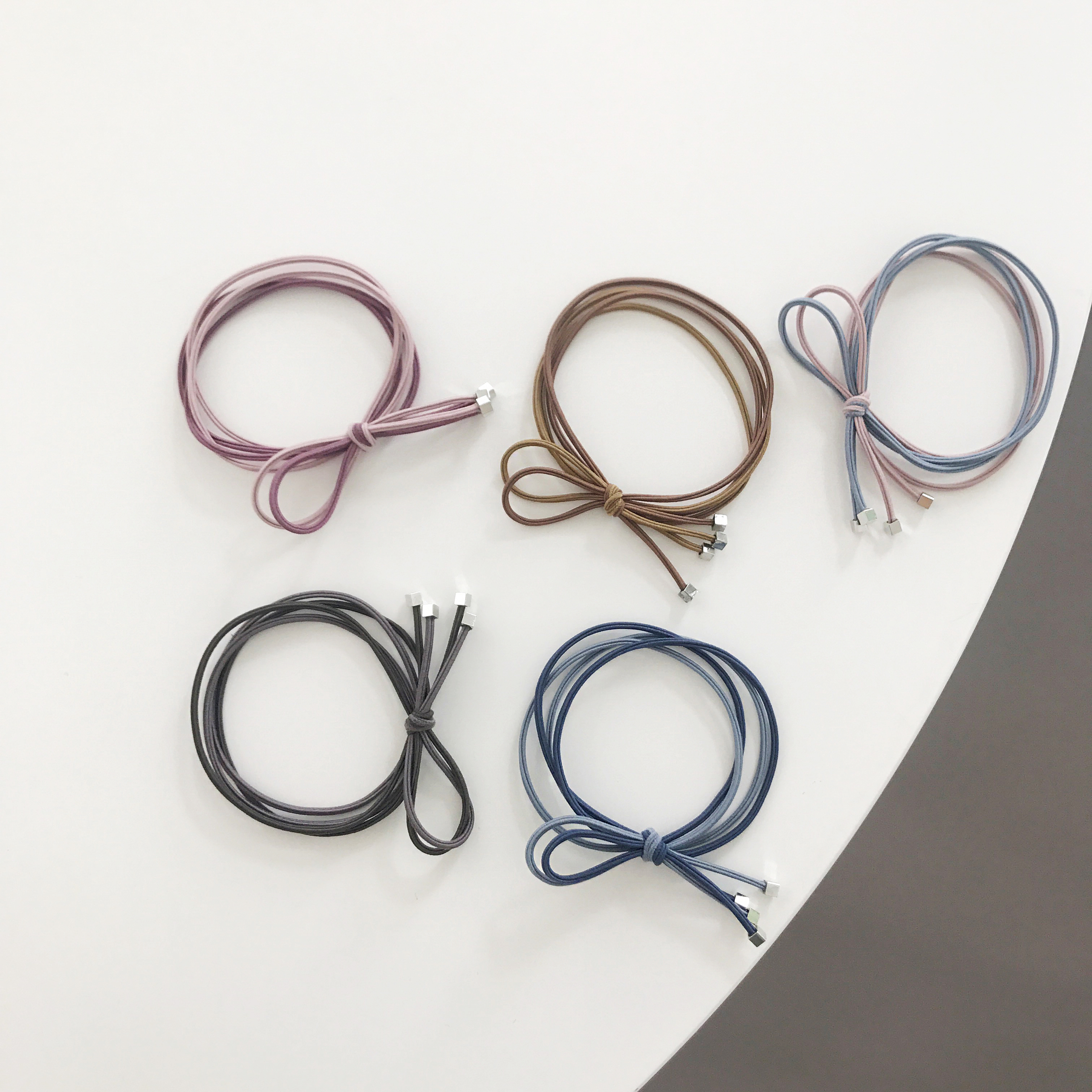 特价牛皮筋发绳_韩国 金属小扣打结蝴蝶结基础牛皮筋简易发绳混色皮套