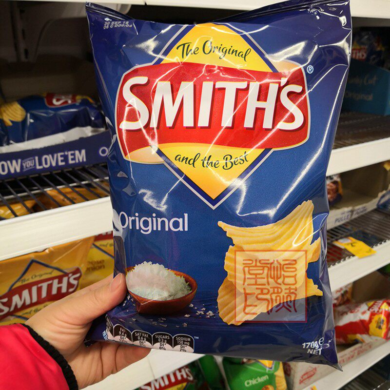 一折澳洲薯片_澳洲零食smiths 薯片 原味盐醋味奶油洋葱味鸡肉味烧烤