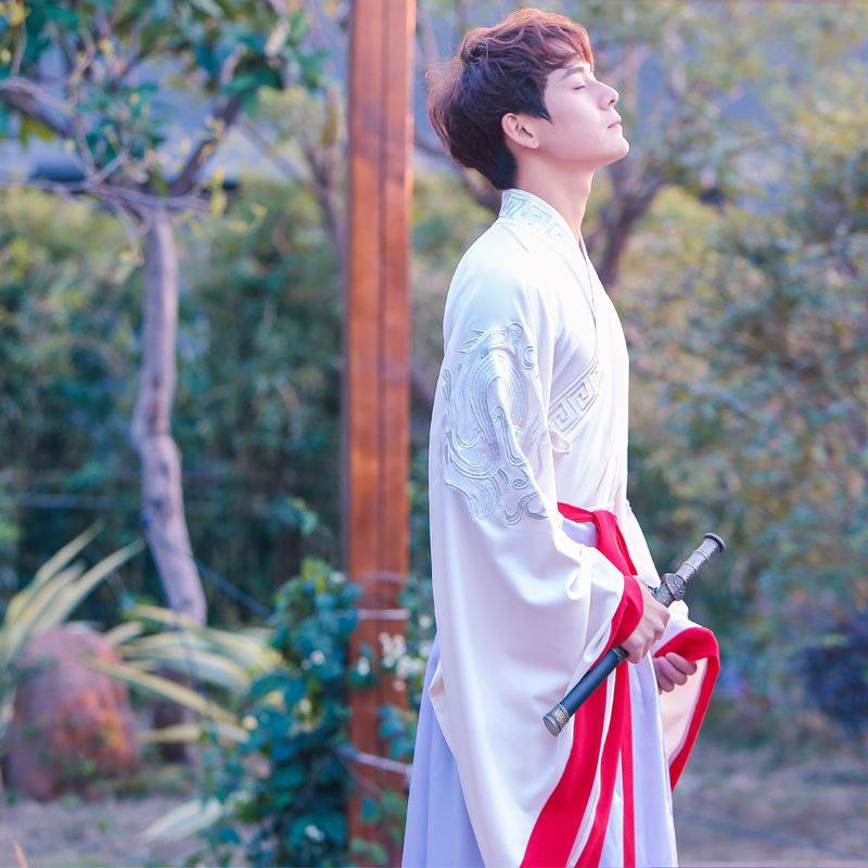 cos男装古风 汉服_古装男公子帅气飘逸cos大侠演出修身帅气套装改汉服