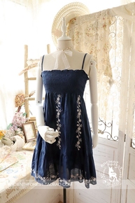 棉质森女吊带裙