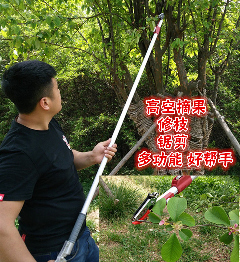 长把修剪树枝剪刀高枝剪高空剪修剪刀园林剪刀加长摘水果的工具