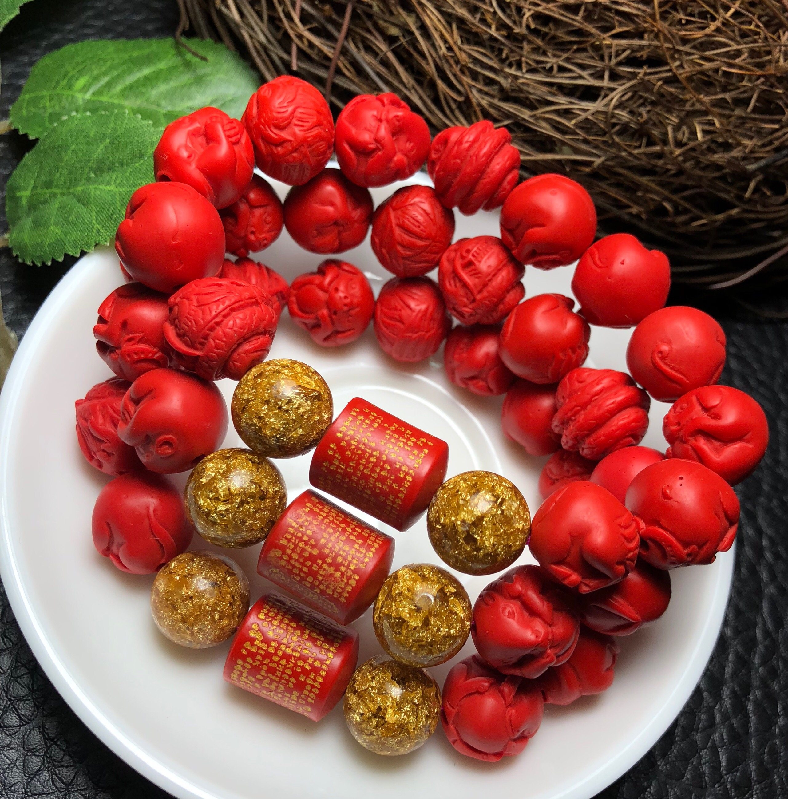 热销狗年转运珠_天然朱砂 十二生肖 男女款手串佛珠 狗年 红色手链