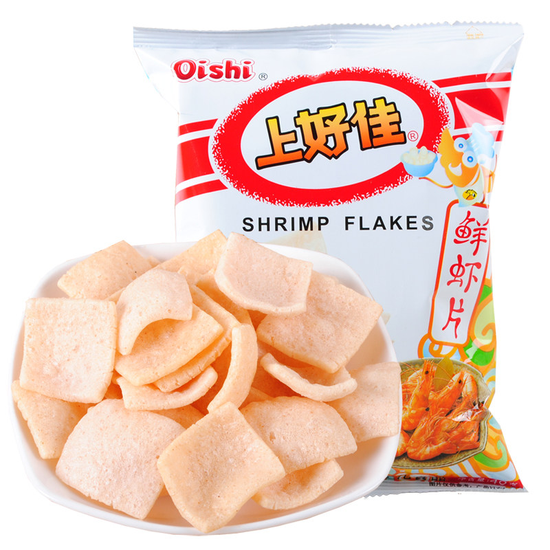 鲜虾片_上好佳鲜虾片40g鲜虾条非油炸膨化休闲零食怀旧食品薯片优惠券