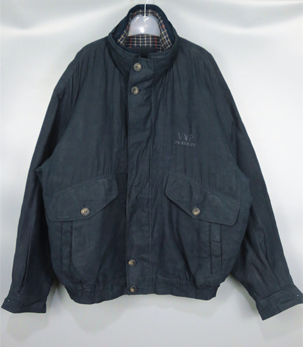 古着正品play*boy中古90年代黑色夹棉加厚工装夹克外套优惠券
