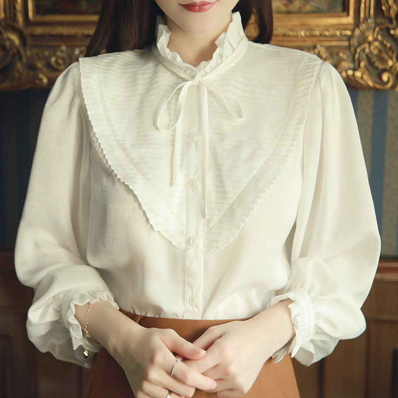 浪漫小资 宫廷风白衬衫