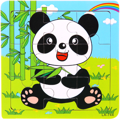 木质益智幼儿早教拼图拼版动物木制9片宝宝0-2-3岁拼图儿童玩具