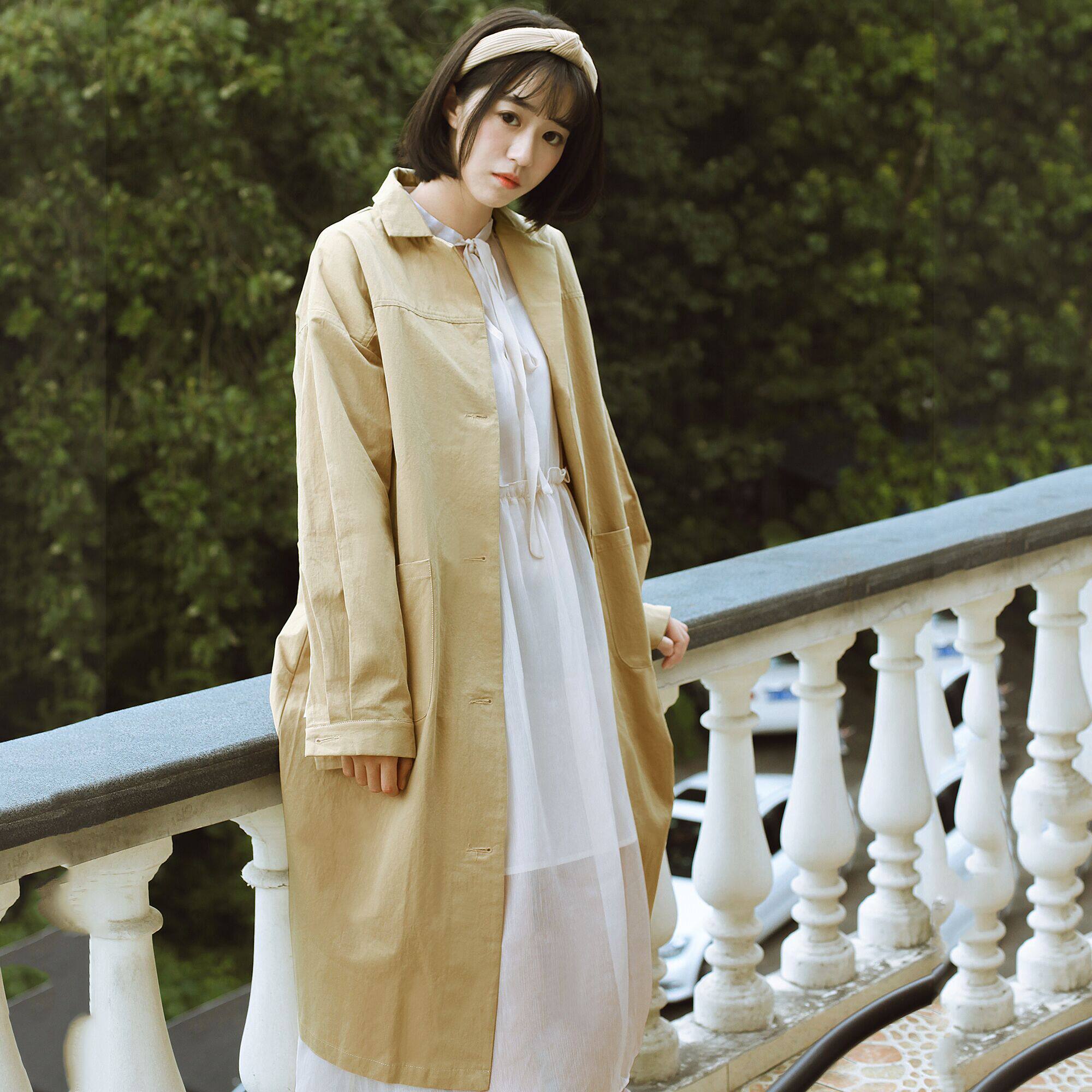 日系风衣,穿出甜美的少女风