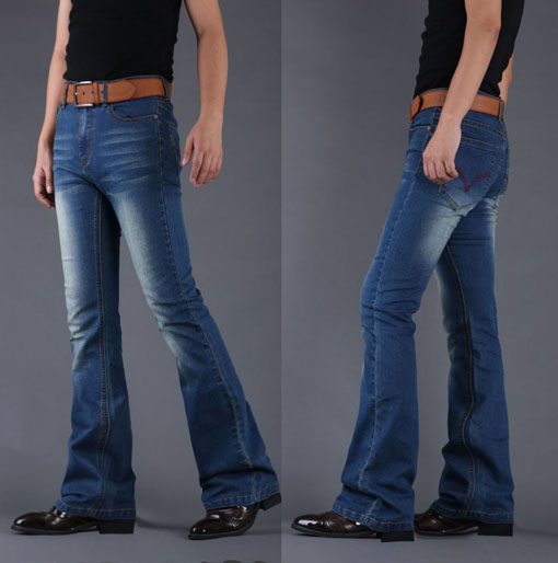 一折宽松牛仔裤男冬季