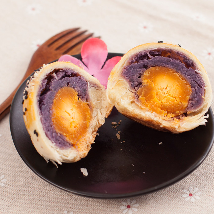 一折糯米滋 糕点点心零食_满包邮低油手工紫薯蛋黄酥台湾地方特色传统