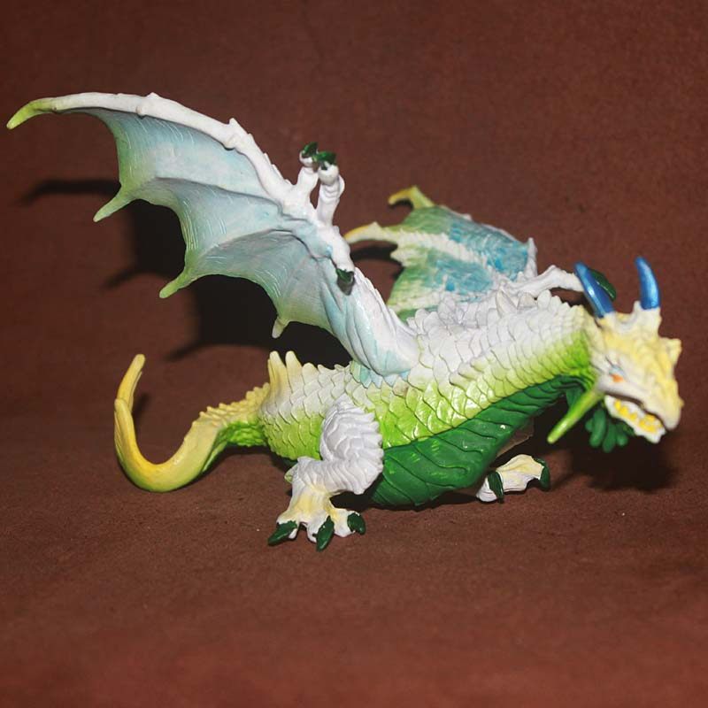 safari正版散货神话传说动物模型玩具场景摆件 飞龙 白色雷龙