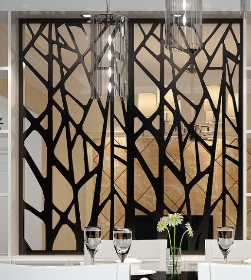 特价铁艺屏风_铁艺钢板雕花屏风简约隔断落地花格 玄关 餐客厅工业风