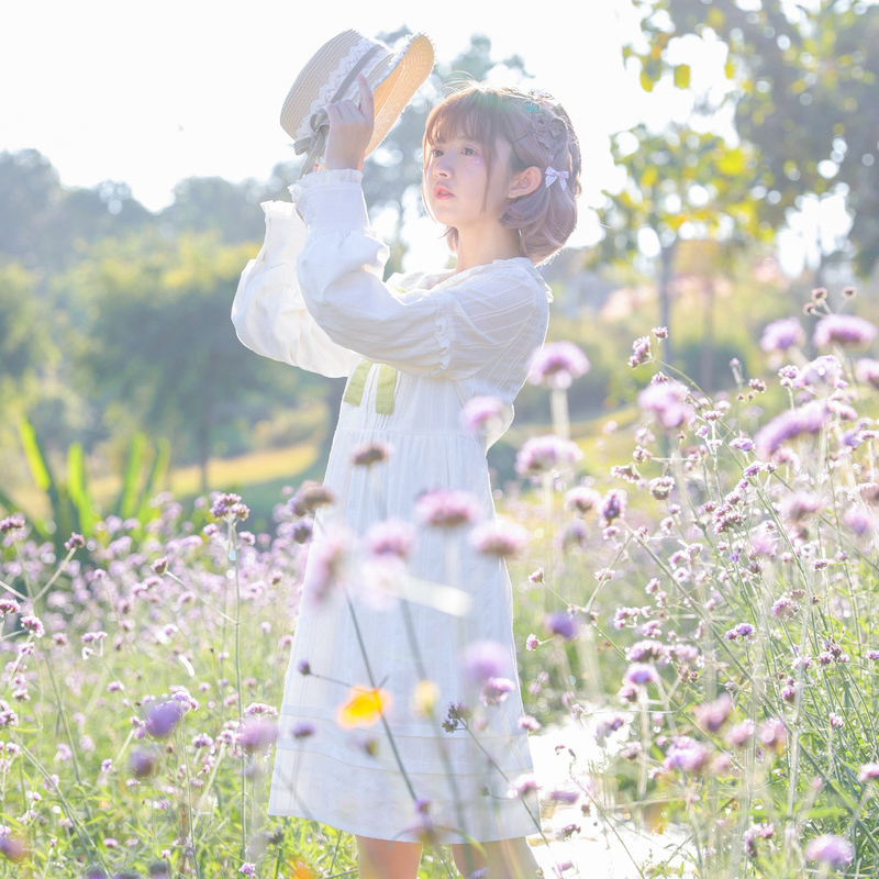 原创设计森女部落生如夏花萝莉小清新连衣裙女2018春款新款森