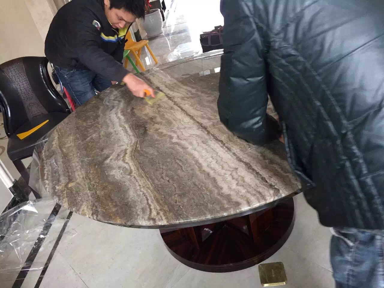 纳米烤漆家具贴膜大理石餐桌茶几玻璃台面无色透明保护膜加厚