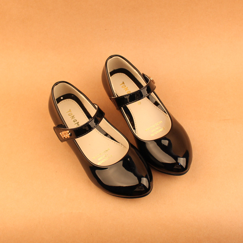 女童黑皮鞋 公主鞋