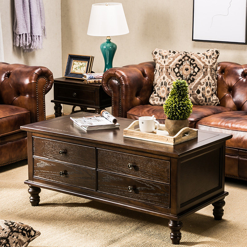 [美国红橡木]美式乡村风格家具黑胡桃色大容量