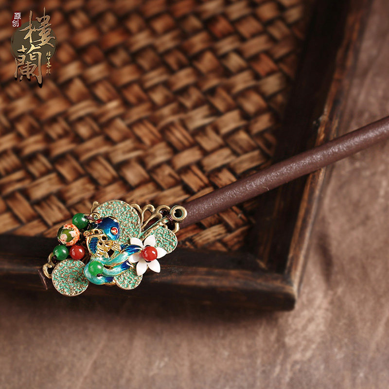 木发簪_楼兰客栈古典盘发木簪复古发簪中式宫廷簪子古代发饰简约头