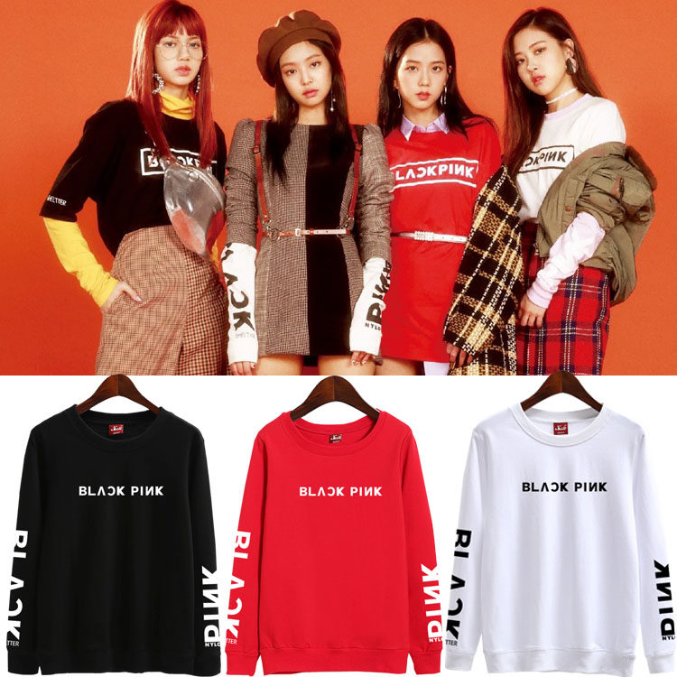 热销同款卫衣套头_blackpink应援周边会服金智秀lisa金智妮朴彩英同款