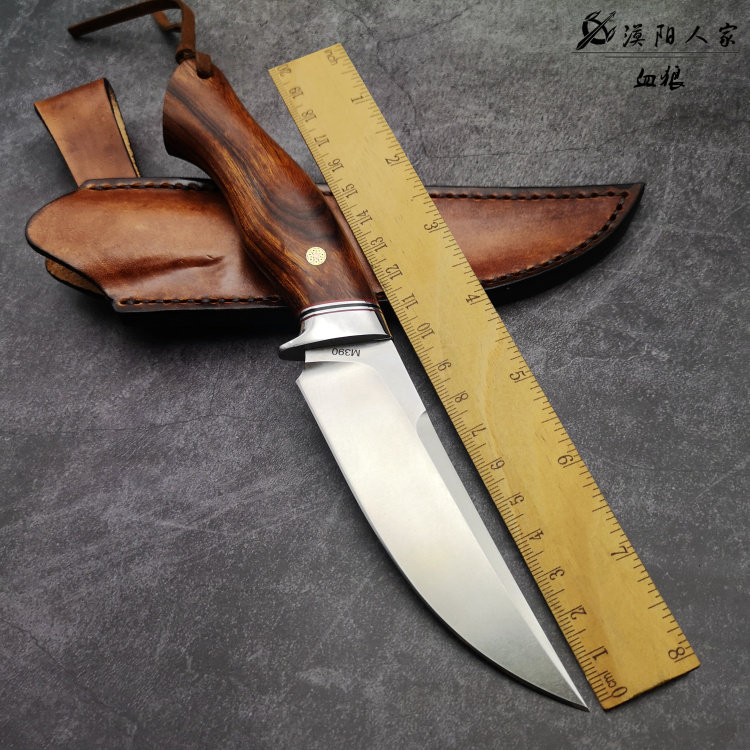 进口m390粉末钢高档户外猎刀战术军刀收藏精