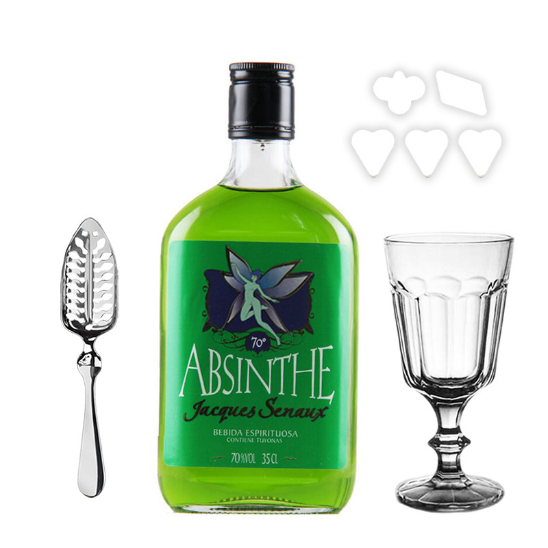 西班牙悬乳之星 高度烈酒自由绿精灵苦艾酒 absinthe 送杯勺350ml