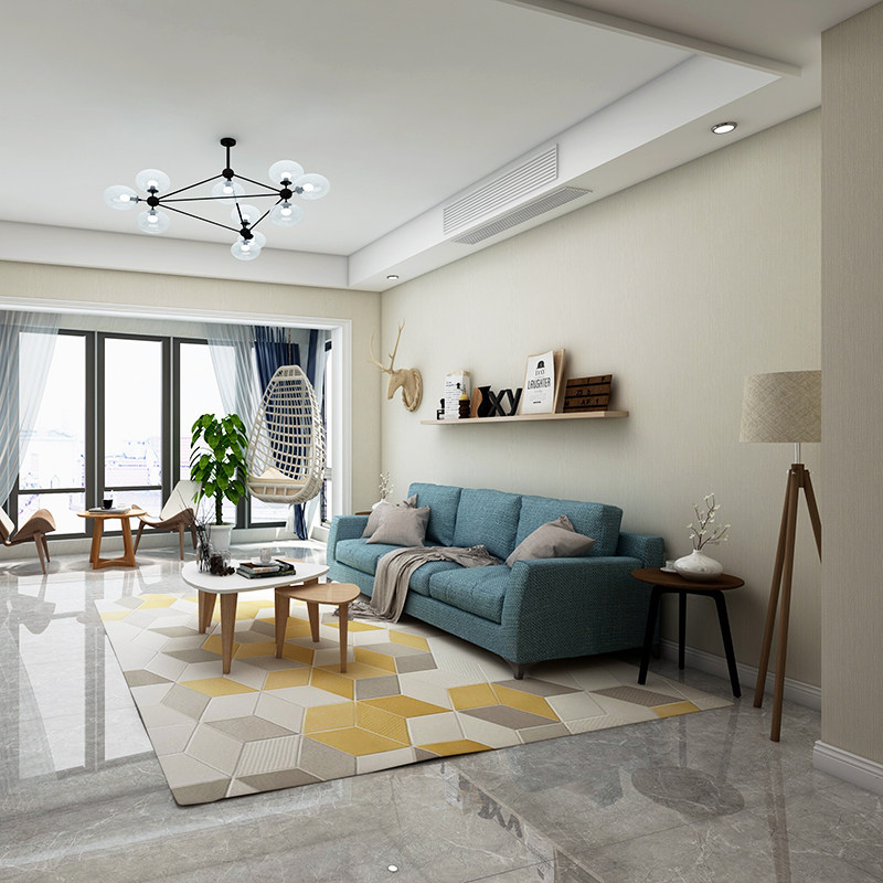 一折墙纸北欧风格 素色_简约现代客厅纯色壁纸 书房新中式无纺布墙纸