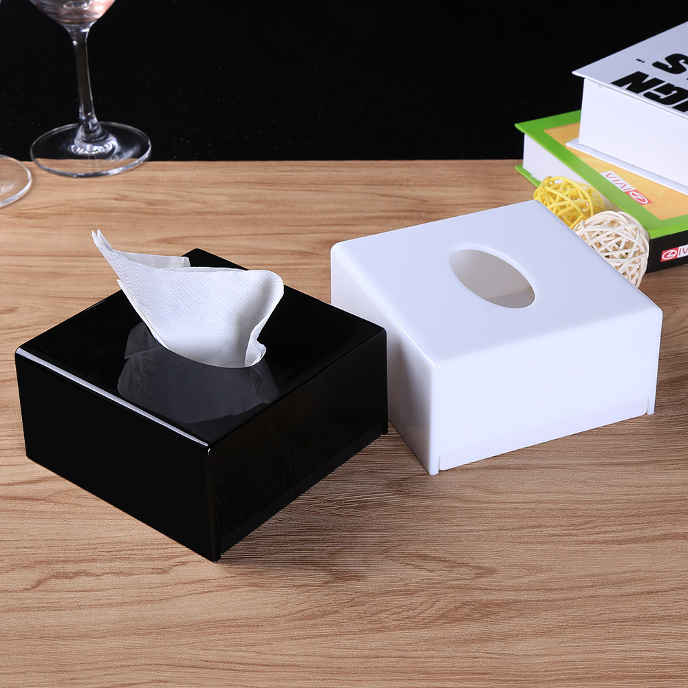 热销纸巾盒定制塑料_餐厅纸巾盒塑料抽纸盒简约创意饭店小正方形餐巾