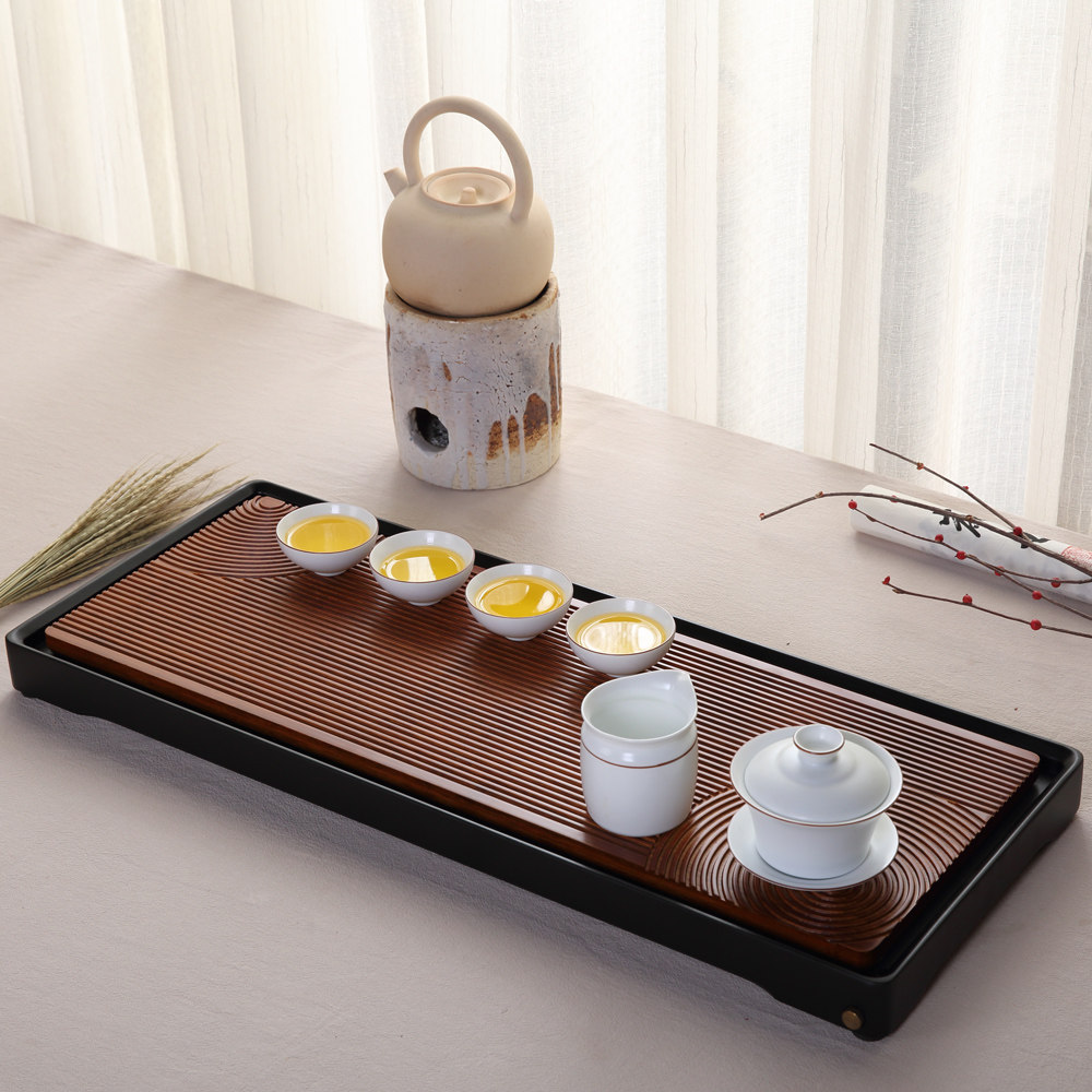 值的整块竹制茶盘排水式实木茶台竹茶海简约大号重竹特价功夫茶盘