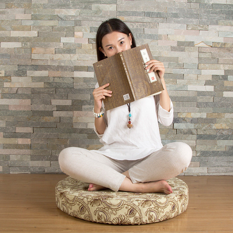 蒲团套 布艺坐垫套 禅修拜佛坐垫套子圆形防尘套座套打坐坐垫套子