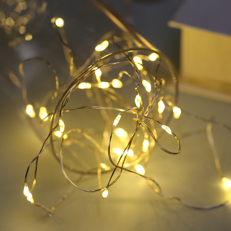 铜线灯串 房间装饰_led铜线灯串小彩灯铜丝电池满天星挂灯少女心房间